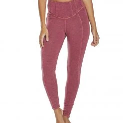 Free People Hybrid Yoga Leggings Dark Pink