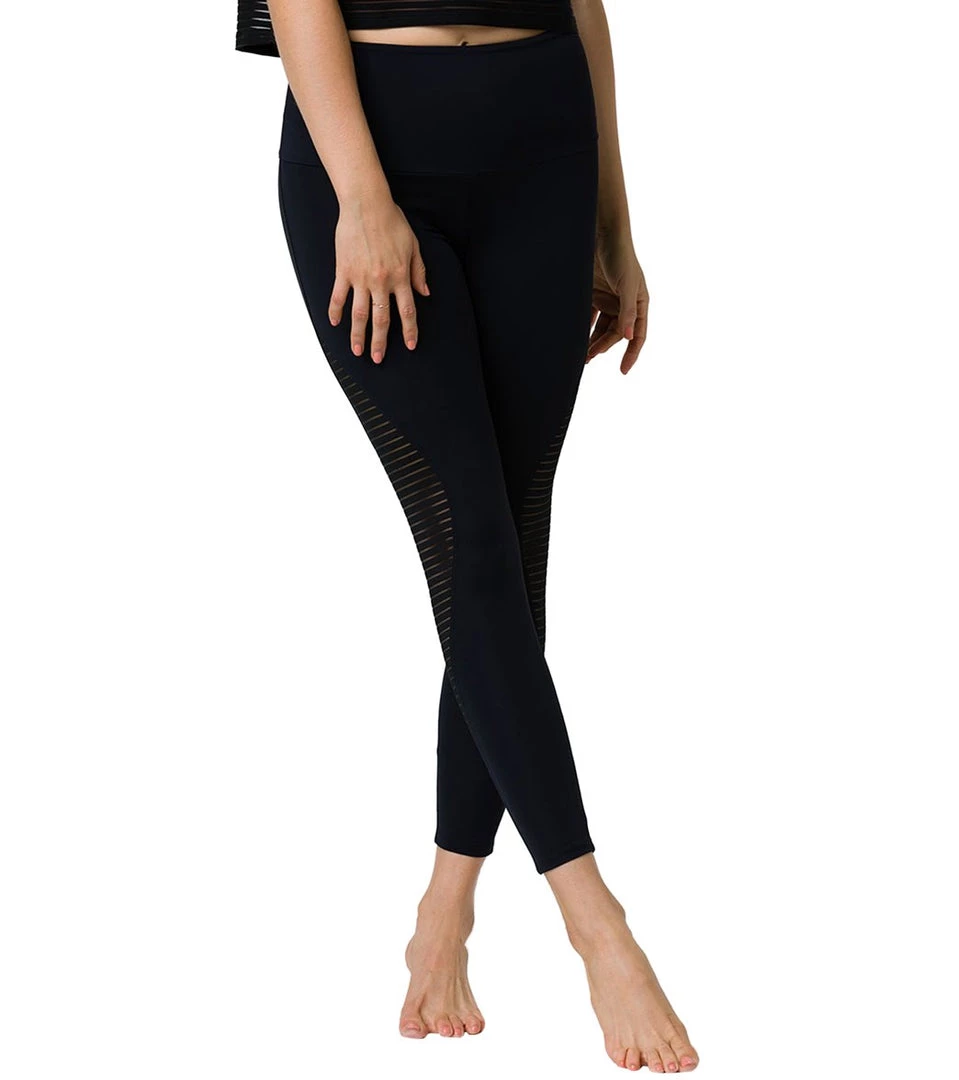 Onzie Shape Mesh 7/8 Yoga Leggings Stripe Mesh CLOTHING 4 Onzie Shape Mesh 7/8 Yoga Leggings Stripe Mesh CLOTHING