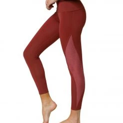 CLOTHING Onzie Shape Mesh 7/8 Yoga Leggings Warm Pinecone Stripe Mesh