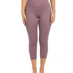 Balance Collection Briar High Waisted Yoga Capris Black Plum CLOTHING