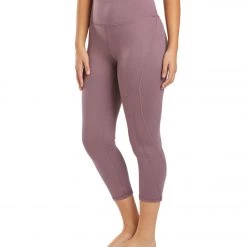 Balance Collection Briar High Waisted Yoga Capris Black Plum CLOTHING