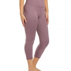 Balance Collection Briar High Waisted Yoga Capris Black Plum CLOTHING
