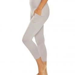 Balance Collection Quinn High Waisted Yoga Capris Gull Gray