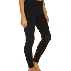 Free People Gone Adrift Seamless Yoga Leggings Black CLOTHING