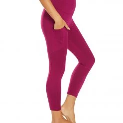 CLOTHING Balance Collection Quinn High Waisted Yoga Capris Magenta Lust