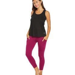 CLOTHING Balance Collection Quinn High Waisted Yoga Capris Magenta Lust