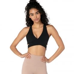 Beyond Yoga Run Around Yoga Sports Bralet Jet Black Women