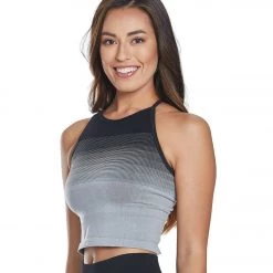 NUX Faded Seamless Yoga Crop Top Black CLOTHING 13 NUX Faded Seamless Yoga Crop Top Black CLOTHING