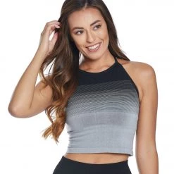 NUX Faded Seamless Yoga Crop Top Black CLOTHING 15 NUX Faded Seamless Yoga Crop Top Black CLOTHING
