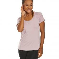 CLOTHING Marika Huntington Short Sleeve Yoga Tee Mauve Shadows