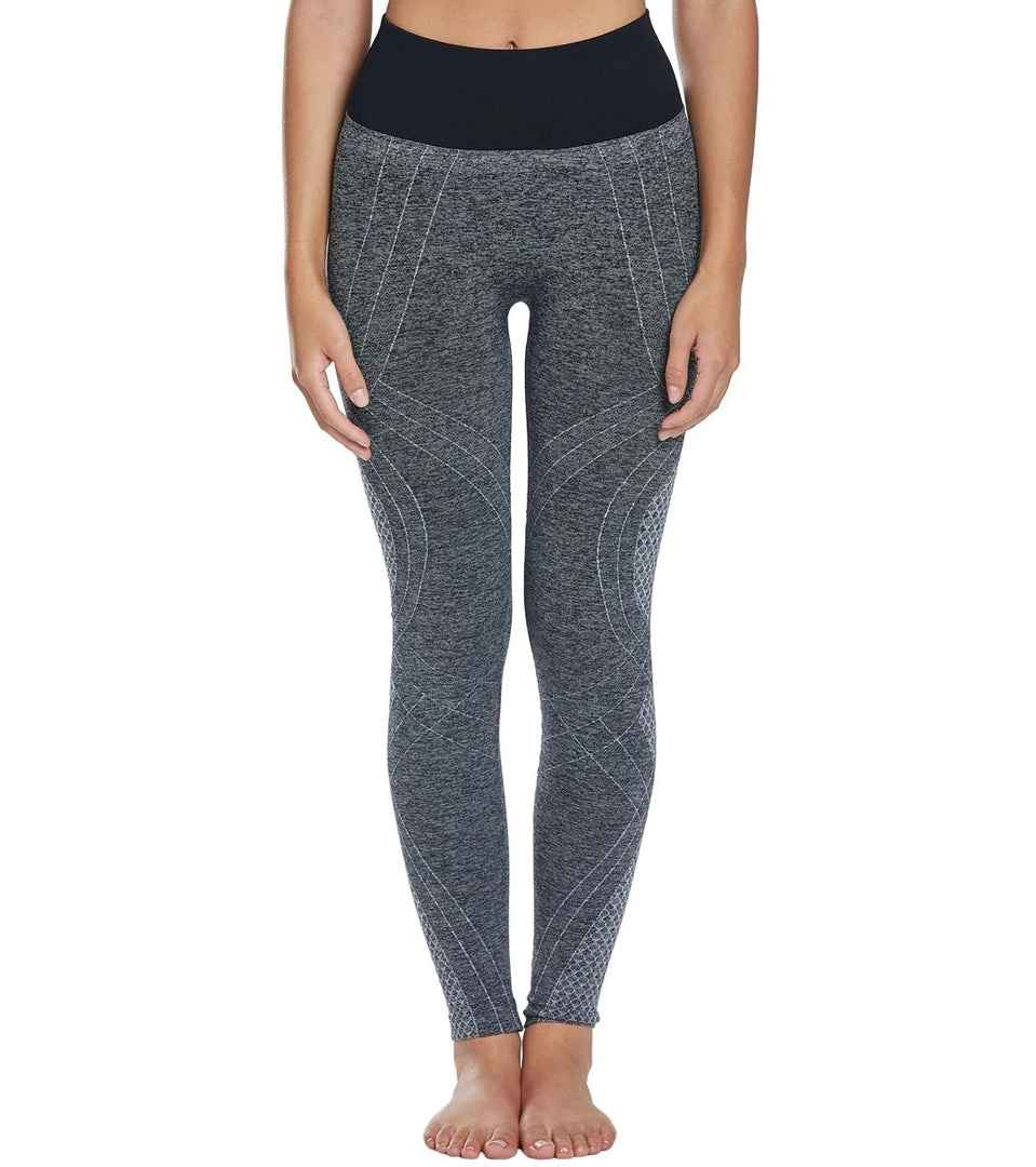 NUX Faint Hearted Seamless Yoga Leggings Black Heather 4 NUX Faint Hearted Seamless Yoga Leggings Black Heather