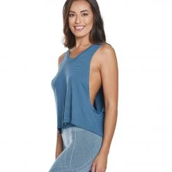 CLOTHING NUX Inside Track Yoga Tank Steely Skies
