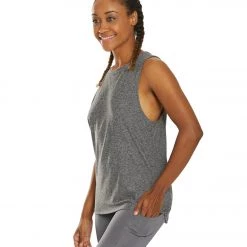 Marika Lunar Yoga Tank Heather Charcoal CLOTHING