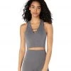 CLOTHING Beyond Yoga Heather Rib Cropped Yoga Tank