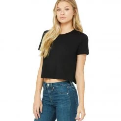 CLOTHING Bella + Canvas Flowy Cropped Tee Black