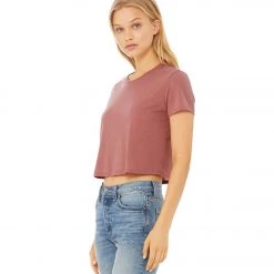 CLOTHING Bella + Canvas Flowy Cropped Tee Mauve
