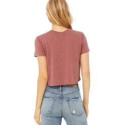 CLOTHING Bella + Canvas Flowy Cropped Tee Mauve