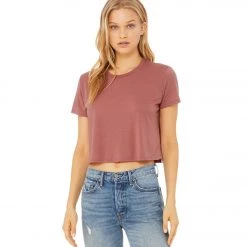 CLOTHING Bella + Canvas Flowy Cropped Tee Mauve