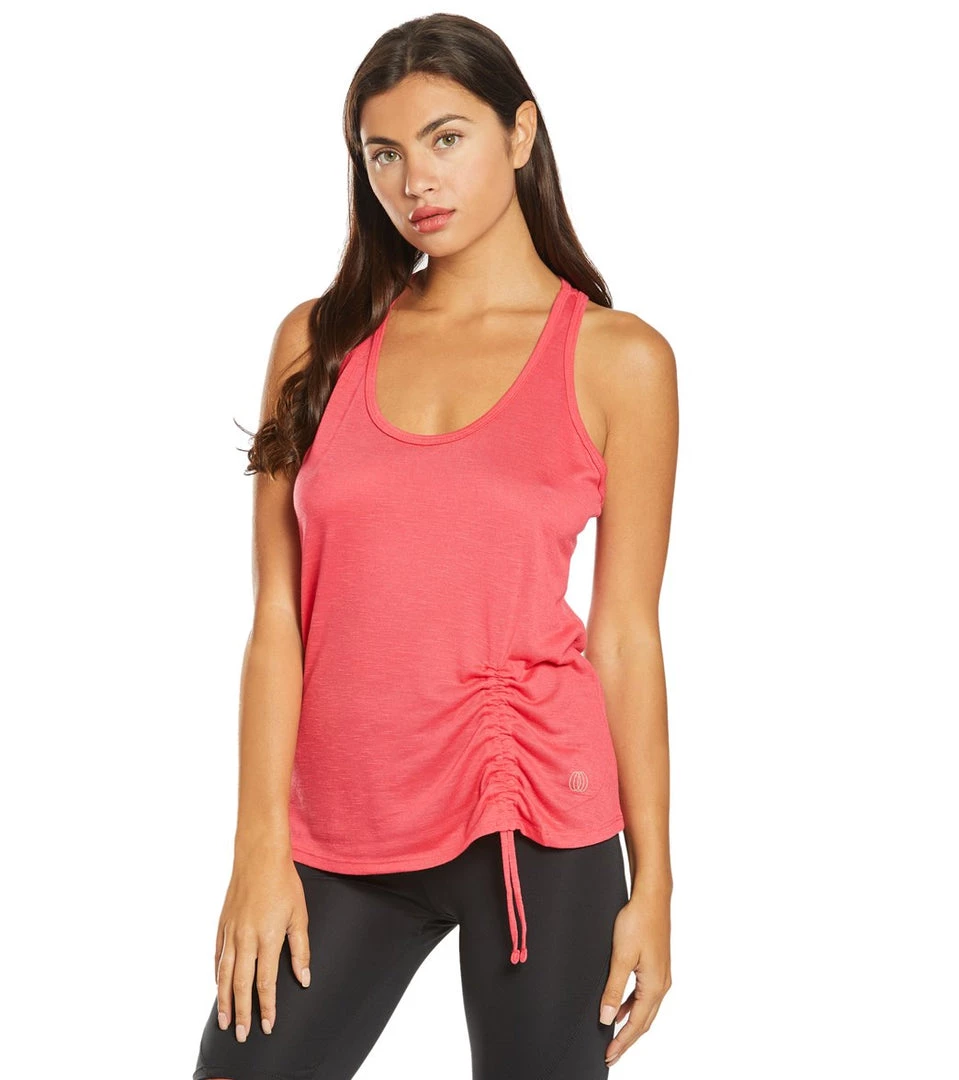 Balance Collection Cleo Cinch Yoga Tank Sassy Coral CLOTHING 3 Balance Collection Cleo Cinch Yoga Tank Sassy Coral CLOTHING