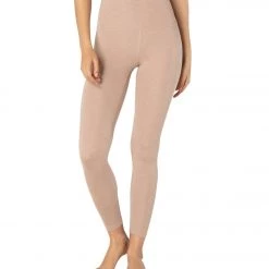 CLOTHING Beyond Yoga Heather Rib High Waisted 7/8 Yoga Leggings Desert Suede Heather