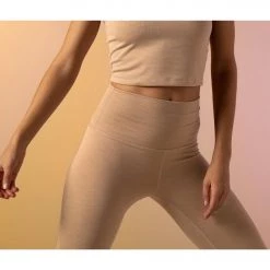 CLOTHING Beyond Yoga Heather Rib High Waisted 7/8 Yoga Leggings Desert Suede Heather