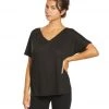 Bella + Canvas Slouchy V-Neck Tee Black