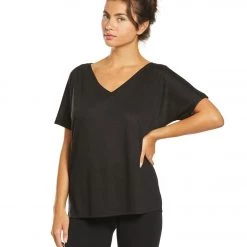 Bella + Canvas Slouchy V-Neck Tee Black