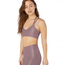 Beyond Yoga Twinkle Yoga Sports Bra Wild Orchid/Rose Gold Twinkle