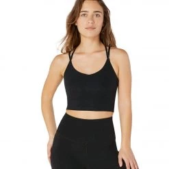 Beyond Yoga Spadcedye Bright Side Cropped Yoga Tank Darkest Night