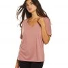 Bella + Canvas Slouchy V-Neck Tee Mauve CLOTHING