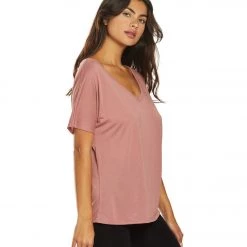 Bella + Canvas Slouchy V-Neck Tee Mauve CLOTHING