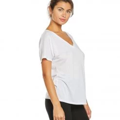 CLOTHING Bella + Canvas Slouchy V-Neck Tee White