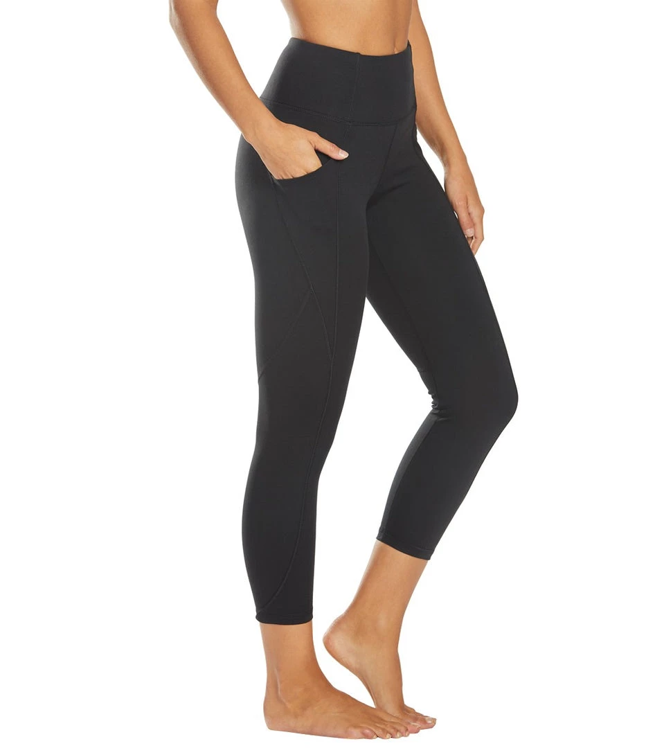 Balance Collection Lorena High Waisted Yoga Capris Black 3 Balance Collection Lorena High Waisted Yoga Capris Black