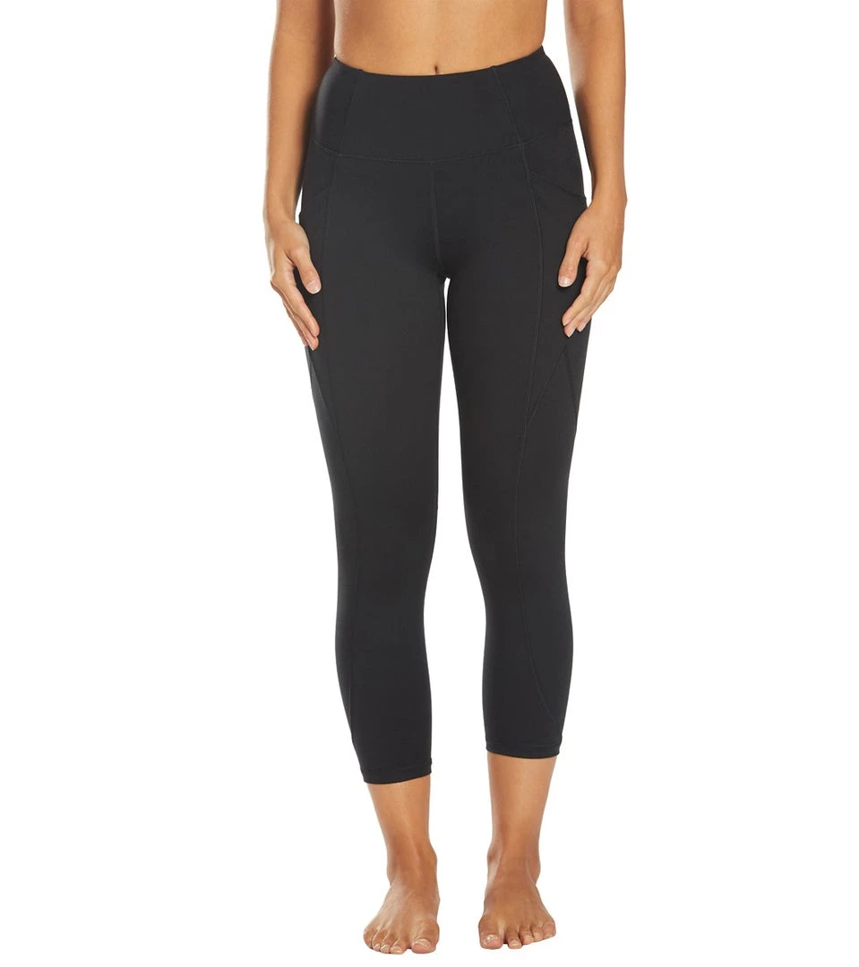 Balance Collection Lorena High Waisted Yoga Capris Black 4 Balance Collection Lorena High Waisted Yoga Capris Black