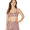 Beyond Yoga Lost Your Marbles Yoga Sports Bra Dusty Mauve/Shiny Gunmetal Marble CLOTHING