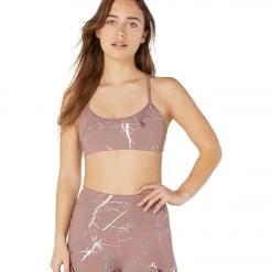 Beyond Yoga Lost Your Marbles Yoga Sports Bra Dusty Mauve/Shiny Gunmetal Marble CLOTHING 13 Beyond Yoga Lost Your Marbles Yoga Sports Bra Dusty Mauve/Shiny Gunmetal Marble CLOTHING