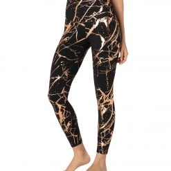 Beyond Yoga Lost Your Marbles High Waisted 7/8 Yoga Leggings Black/Shiny Rose Gold Marble 9 Beyond Yoga Lost Your Marbles High Waisted 7/8 Yoga Leggings Black/Shiny Rose Gold Marble