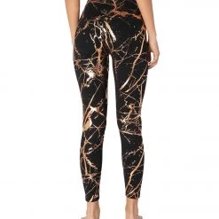 Beyond Yoga Lost Your Marbles High Waisted 7/8 Yoga Leggings Black/Shiny Rose Gold Marble 10 Beyond Yoga Lost Your Marbles High Waisted 7/8 Yoga Leggings Black/Shiny Rose Gold Marble
