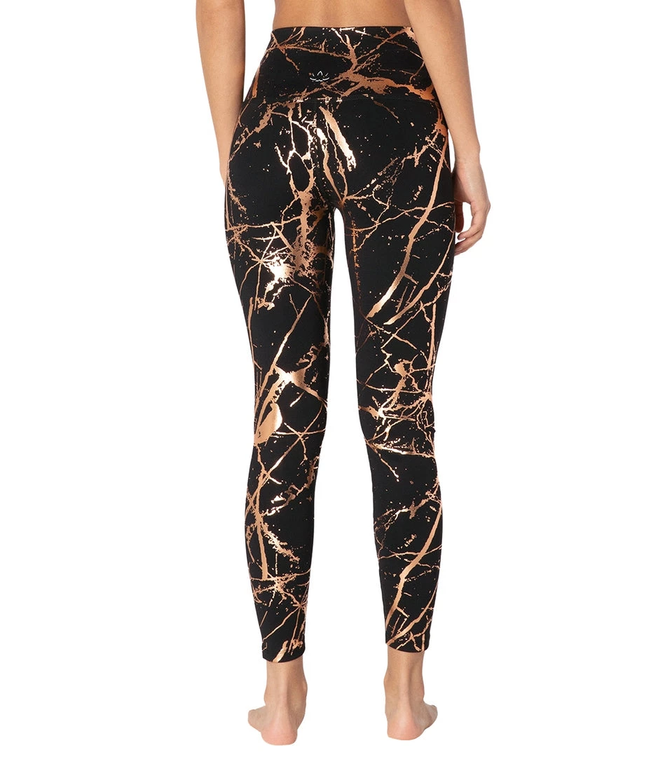 Beyond Yoga Lost Your Marbles High Waisted 7/8 Yoga Leggings Black/Shiny Rose Gold Marble 5 Beyond Yoga Lost Your Marbles High Waisted 7/8 Yoga Leggings Black/Shiny Rose Gold Marble