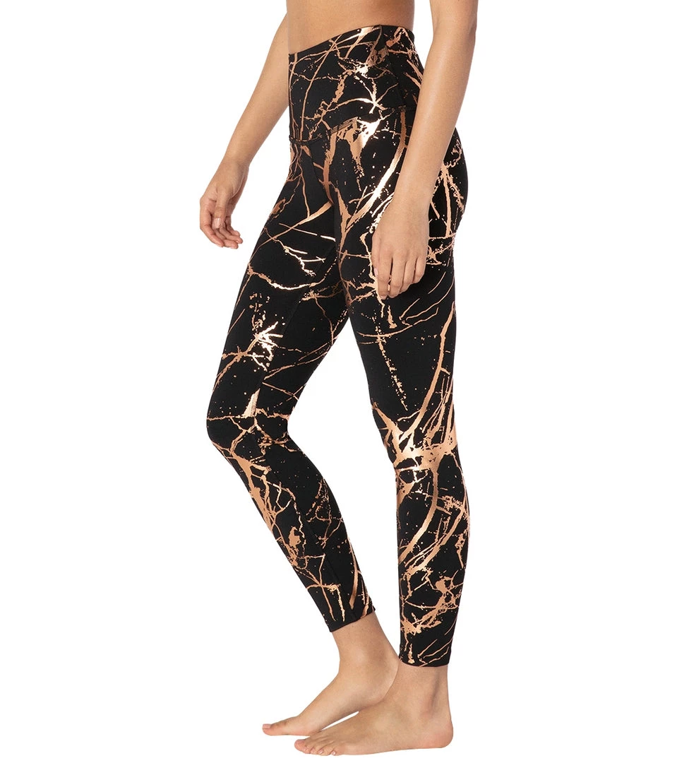 Beyond Yoga Lost Your Marbles High Waisted 7/8 Yoga Leggings Black/Shiny Rose Gold Marble 6 Beyond Yoga Lost Your Marbles High Waisted 7/8 Yoga Leggings Black/Shiny Rose Gold Marble