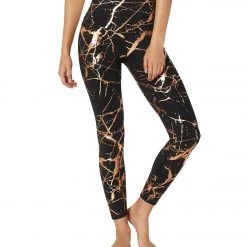 Beyond Yoga Lost Your Marbles High Waisted 7/8 Yoga Leggings Black/Shiny Rose Gold Marble 13 Beyond Yoga Lost Your Marbles High Waisted 7/8 Yoga Leggings Black/Shiny Rose Gold Marble