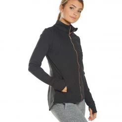 Balance Collection Full Zip After Yoga Jacket Black CLOTHING