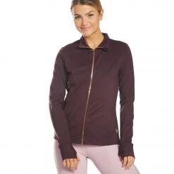 Balance Collection Full Zip After Yoga Jacket Wild Plum CLOTHING