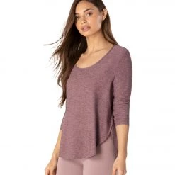 CLOTHING Beyond Yoga Cut And Run Yoga Pullover Deep Blush/Wild Orchid