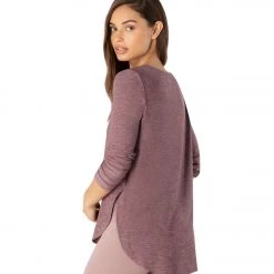 CLOTHING Beyond Yoga Cut And Run Yoga Pullover Deep Blush/Wild Orchid