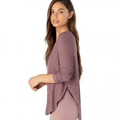CLOTHING Beyond Yoga Cut And Run Yoga Pullover Deep Blush/Wild Orchid