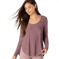 CLOTHING Beyond Yoga Cut And Run Yoga Pullover Deep Blush/Wild Orchid