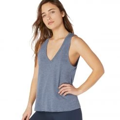 Beyond Yoga Boyfriend Jersey V-Neck Yoga Tank Blue Horizon Heather 9 Beyond Yoga Boyfriend Jersey V-Neck Yoga Tank Blue Horizon Heather