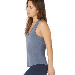 Beyond Yoga Boyfriend Jersey V-Neck Yoga Tank Blue Horizon Heather 11 Beyond Yoga Boyfriend Jersey V-Neck Yoga Tank Blue Horizon Heather