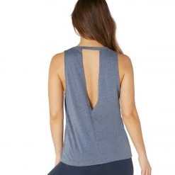 Beyond Yoga Boyfriend Jersey V-Neck Yoga Tank Blue Horizon Heather 13 Beyond Yoga Boyfriend Jersey V-Neck Yoga Tank Blue Horizon Heather